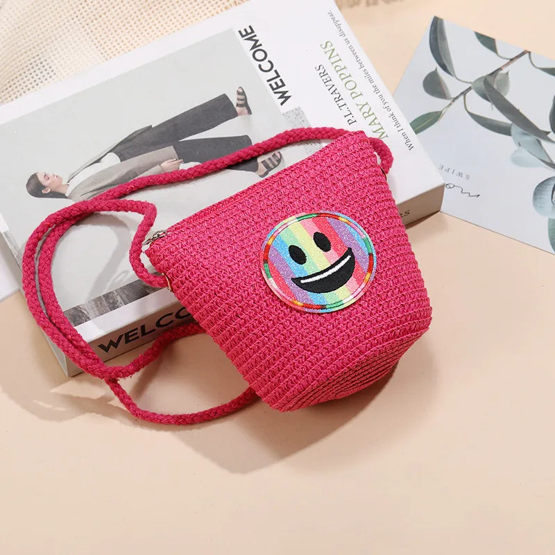 Beach Island Straw Bag Woven Bag Women's  New Seaside Bohemian Straw Bag Crossbody Small Bag Cute