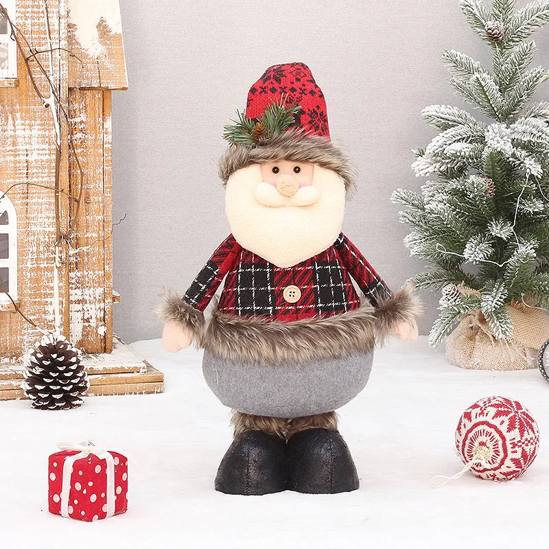 christmas cartoon style santa claus snowman cloth party doll 1 piece