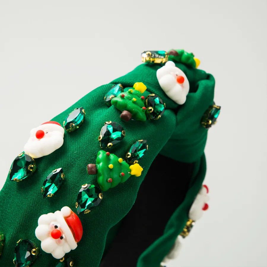 Christmas Elegant Women's Santa Claus Inlay Rhinestones Hair Band