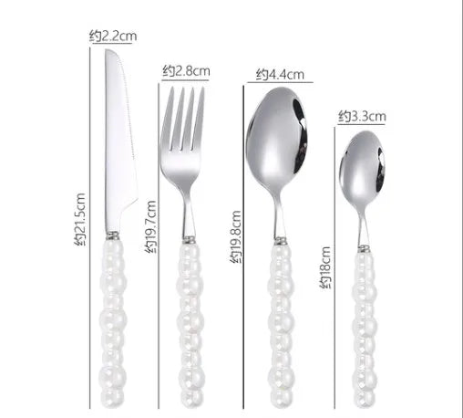 baroque style solid color stainless steel tableware 1 piece 1 set