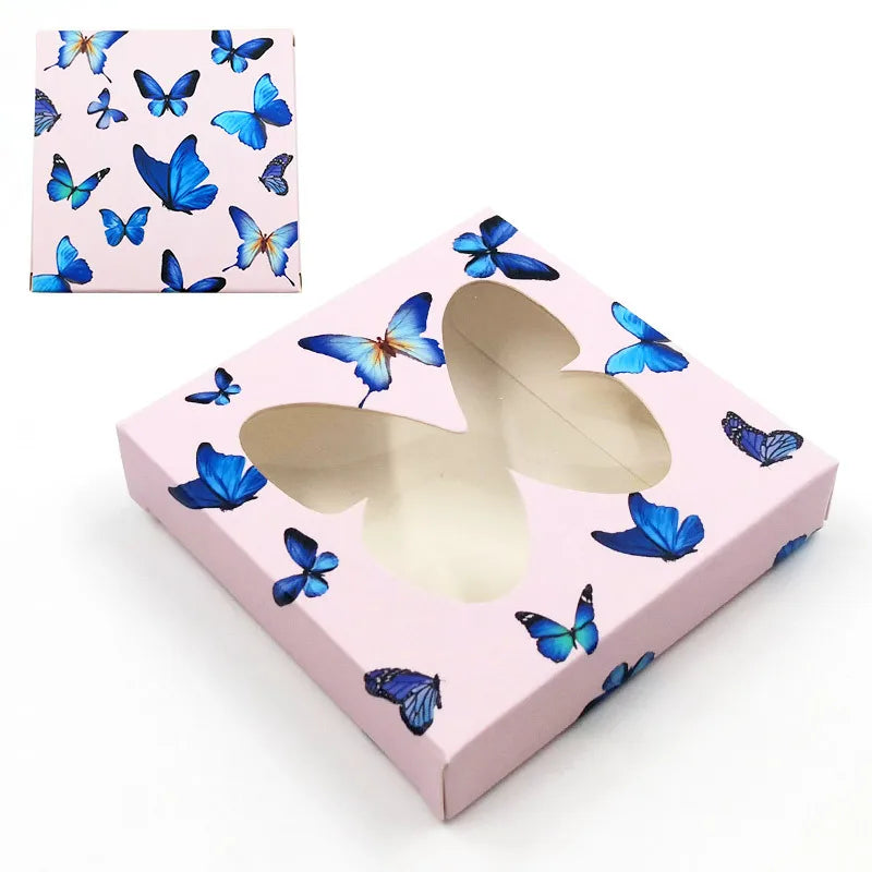 fashion new butterfly window false eyelash card paper rectangular box