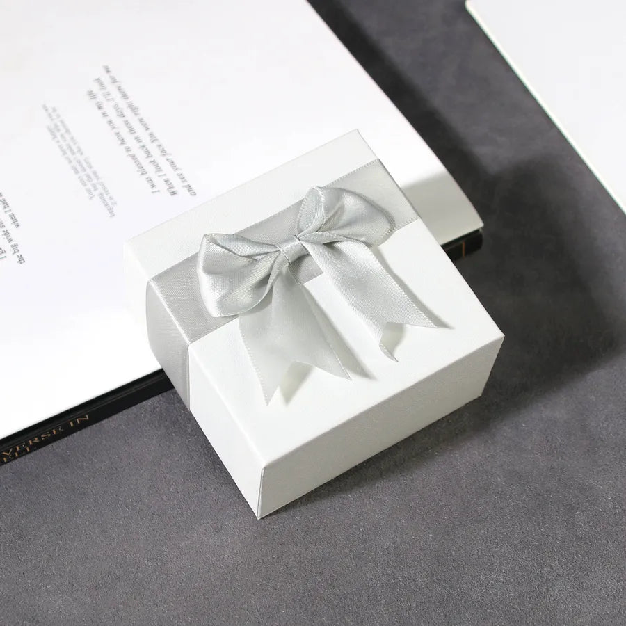 1 Piece Paper Simple Style Daily Solid Color Bow Knot Jewelry Boxes