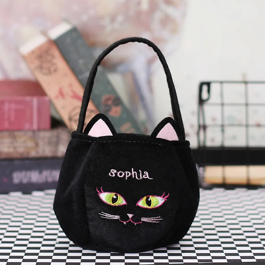 Halloween Decorations 3D Pumpkin Shaped Children's Gift Candy Bag Creative Handheld Festival Decoration Velvet Material