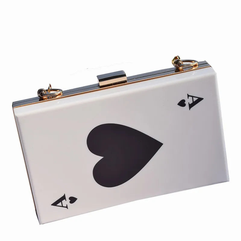 Fashionable Acrylic Women's Bag Silk Screen Print Black Cherry A Versatile Chain Crossbody Small Square Box Bag