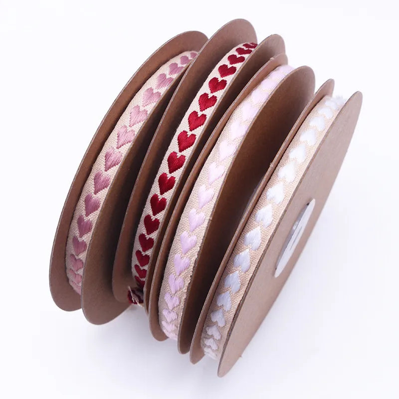Casual Elegant Simple Style Heart Shape Cotton Holiday Wedding Birthday Colored Ribbons Party Supplies Gift Wrapping Supplies 1 Roll