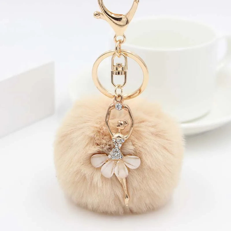 Basic Classic Style Human Plush Women's Bag Pendant Keychain
