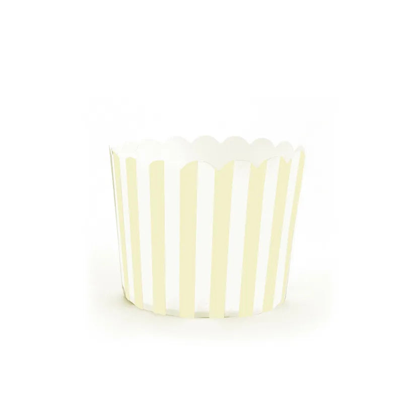 Simple Style Stripe Polka Dots PE Paper cake cups