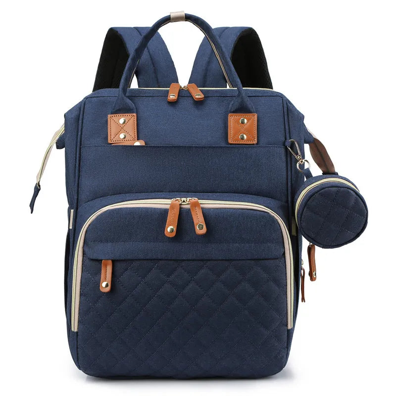 Solid Color Daily Street Shopping Diaper Backpack