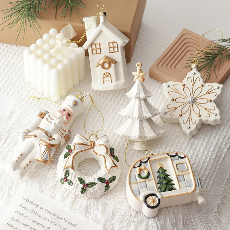 New Christmas Decorations Creative Snowflake Christmas Tree Hanging Ornaments Scene Arrangement Props Festive PVC Decoration