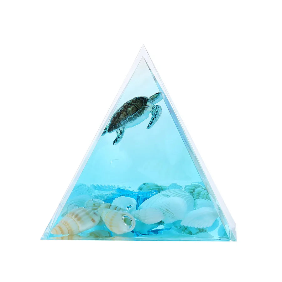 Marine Style Starfish Ocean Resin Crystal Pyramid Decoration Artificial Decorations