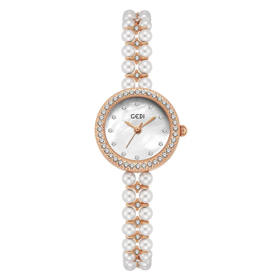 Goldie Light Luxury Diamond-encrusted Fritillaria Women's Watch Niche Chinese High-end Feeling Beads Wrist Watch Women's Bracelet Quartz Watch