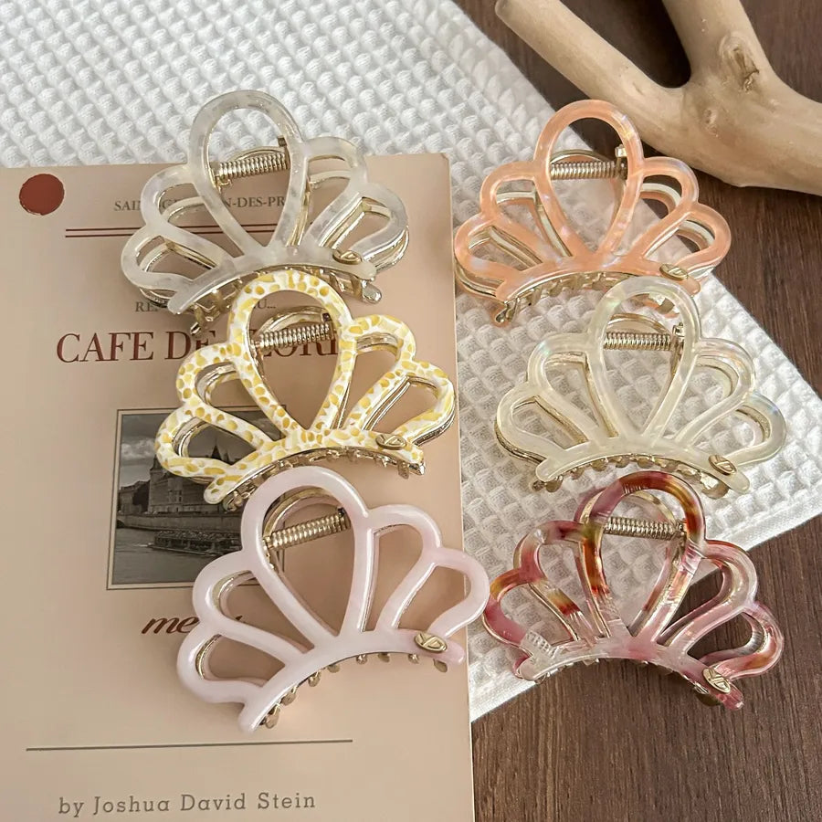 New Metal Crown Hair Clip Simple Versatile Medium Size Alloy Hair Gripper Small Size Top Clip Hair Accessory For Women