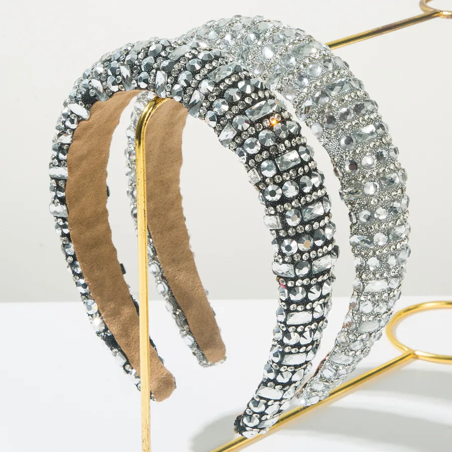 Casual Elegant Women's Solid Color Cloth Rhinestone Hair Band