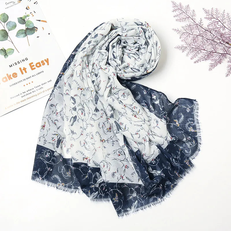 Women's Ethnic Style Color Block Polyester Scarf