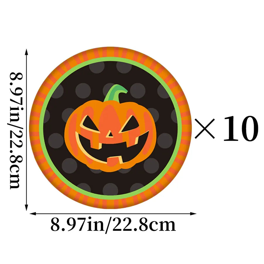 Halloween Cartoon Style Pumpkin Bat 1 Set