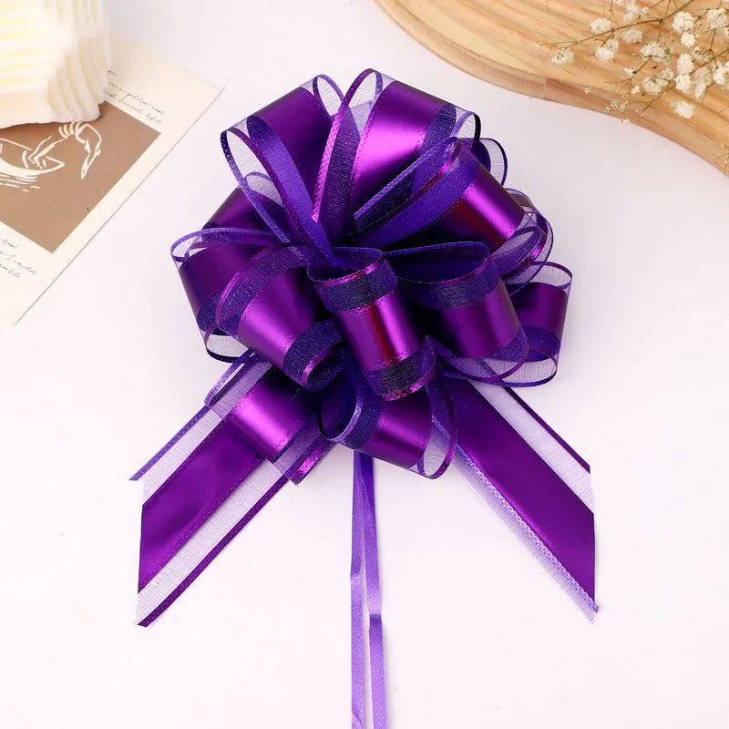 New 50 Snow Yarn Matte Fit Ball Flower Christmas Gift Flower Fruit Basket Packaging Metallic Color Hand Pull Flower