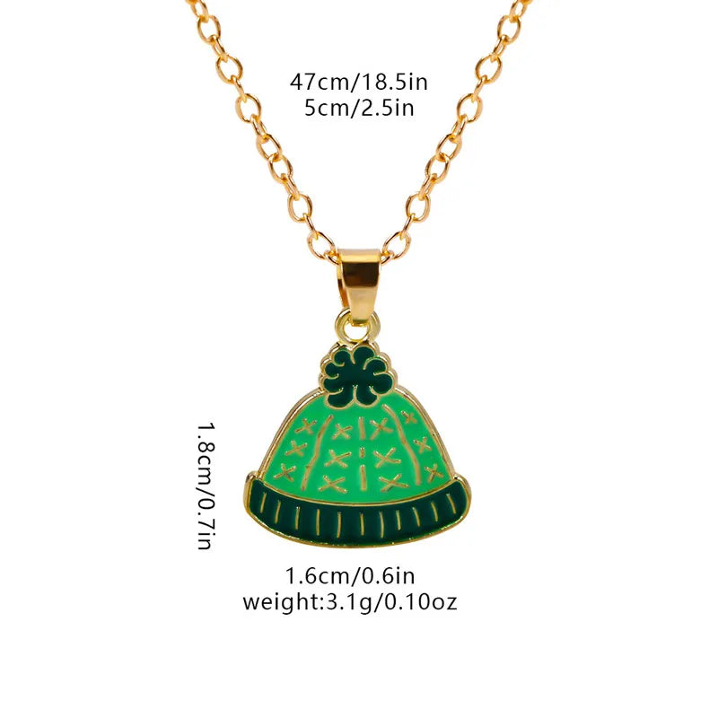 Christmas Elements Deer Santa Claus Alloy Pendant Necklace Christmas Socks Drop Oil Bell Pendant Best Friend Jewelry