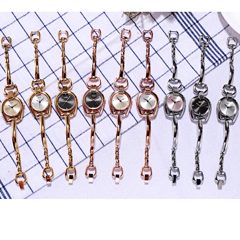 Vintage Style Classic Style Geometric Jewelry Buckle Quartz Watch Women's Watches