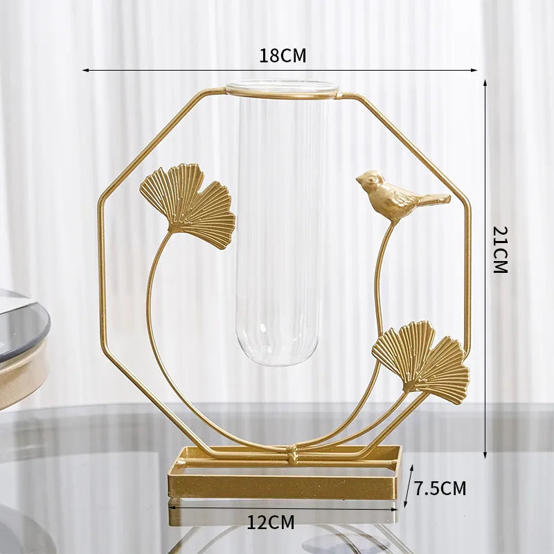 Home Decorations Desktop Flower Ornaments Creative  Style Dining Table Decoration Fake Flower Simulation Flower Vase Advanced Sense