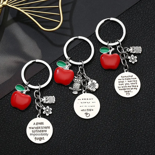 Explosions teacher's Day Gift Engraving Stainless Steel Keychain teacher Valentine's Day Birthday Commemoration