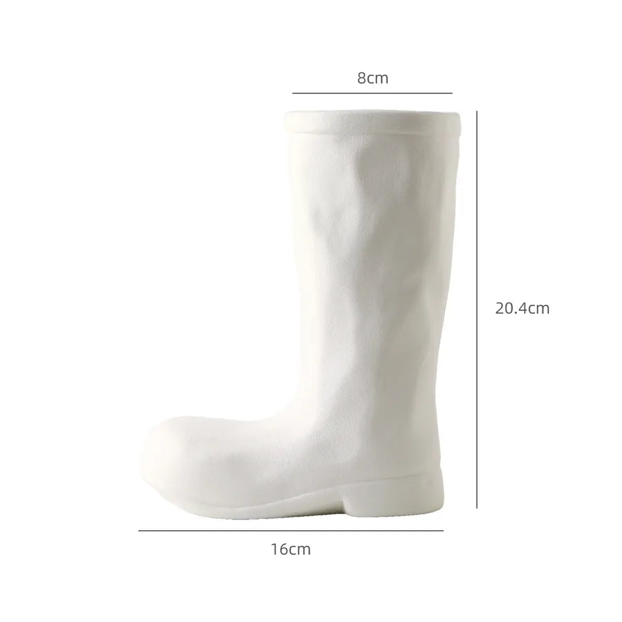Novelty Modern Style Boots ceramics Vase Artificial Decorations