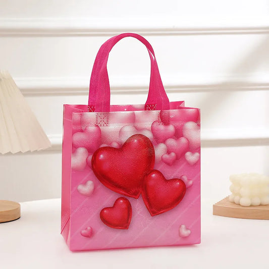 valentine's day birthday simple style heart shape nonwoven daily gift bags 1 piece