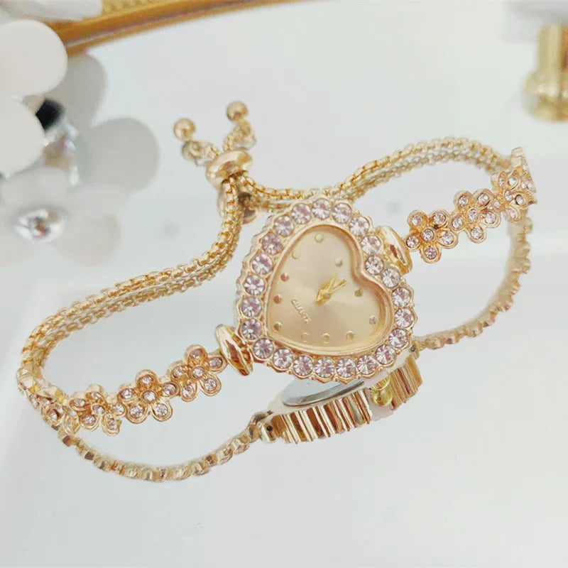 Elegant Lady Heart Shape Buckle Quartz Watch Women's Watches