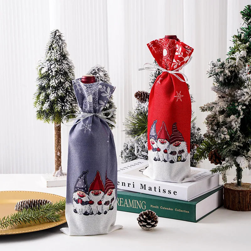 christmas fashion santa claus cloth banquet tableware
