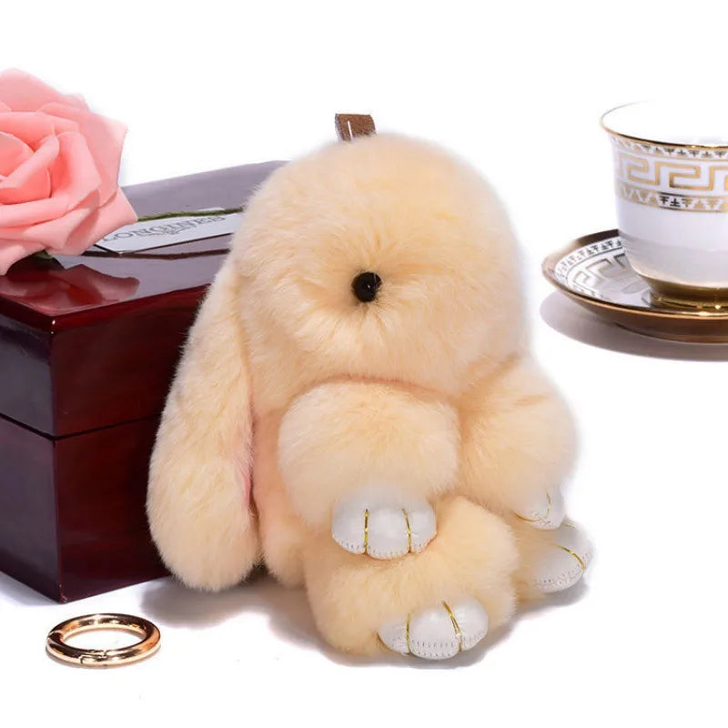 Simple Style Rabbit Artificial Wool Handmade Bag Pendant