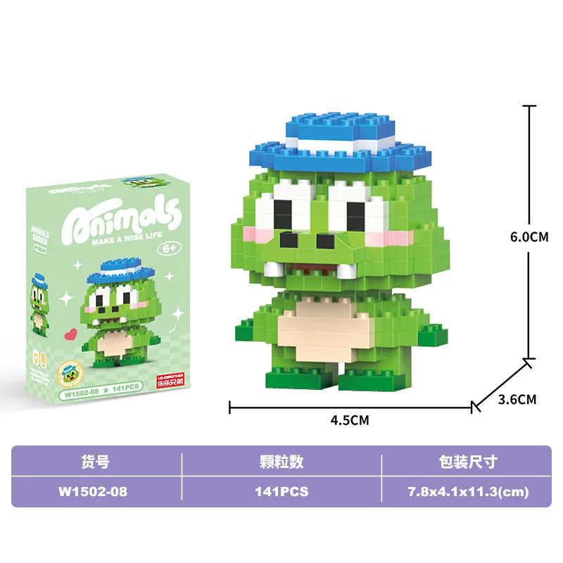 Children Unisex Animal Cartoon Plastic Building Toys