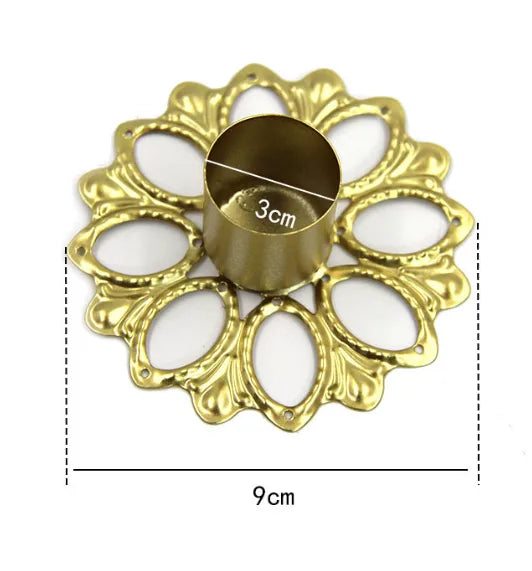 Simple Style Leaves Solid Color Iron candlestick Artificial Decorations