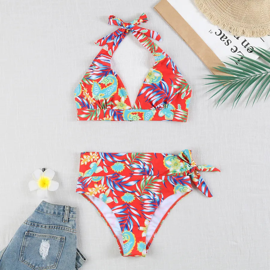 Women's Waves 2 Pieces Set Bikinis Swimwear