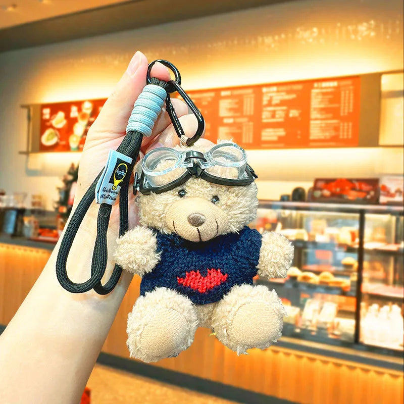 Cartoon Style Bear Polyester Women's Keychain