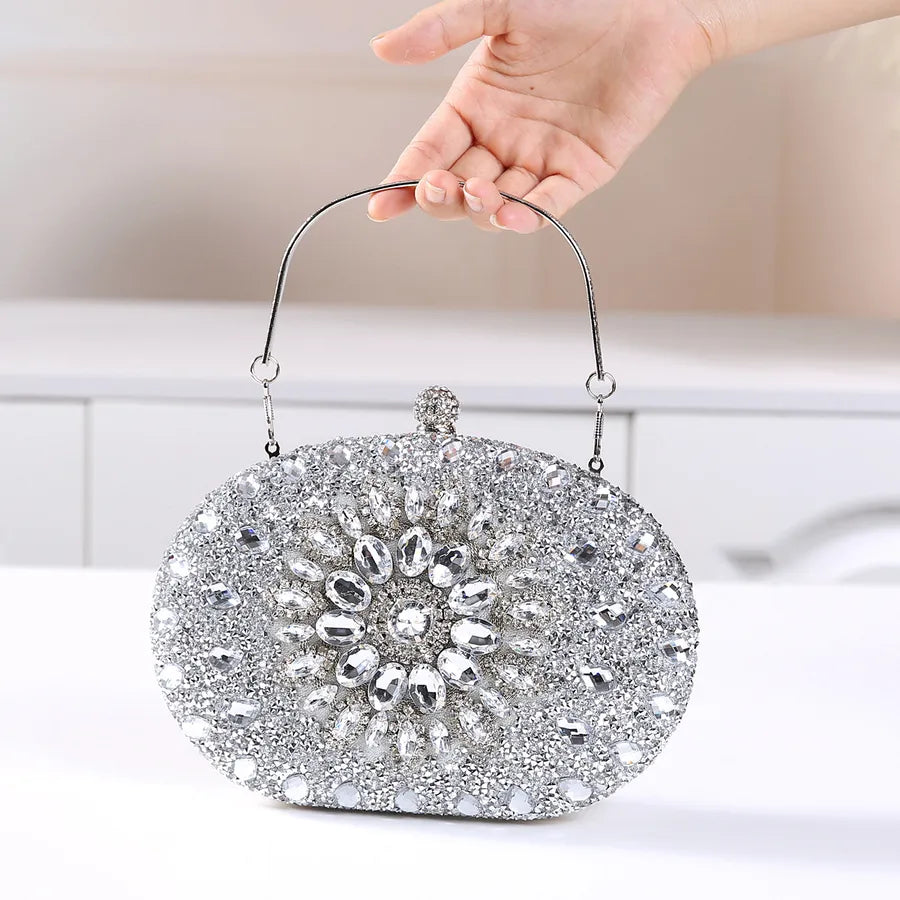 Pu Leather Printing Oval Evening Bags