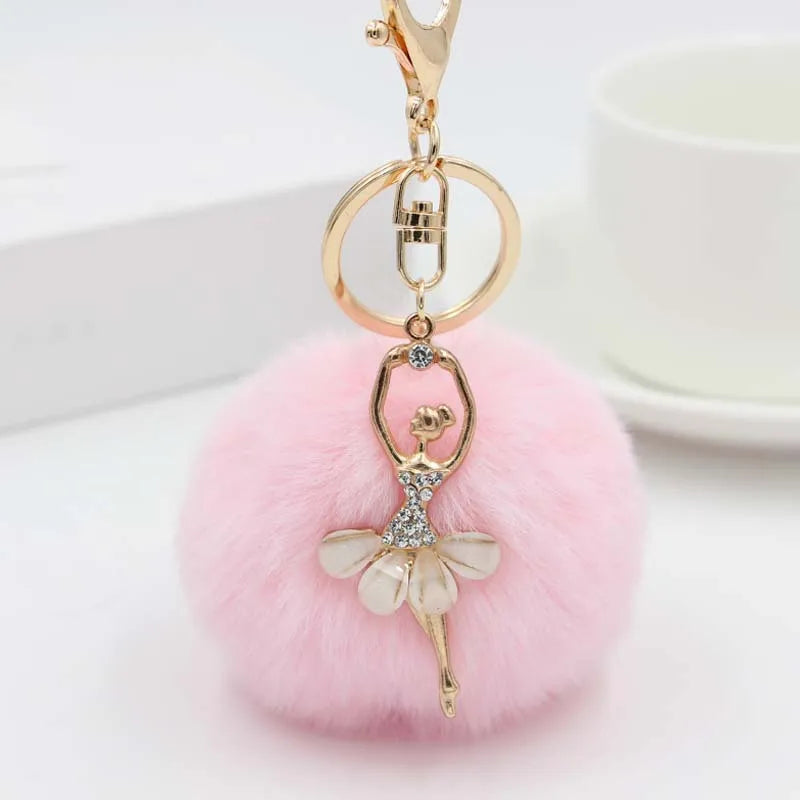 Basic Classic Style Human Plush Women's Bag Pendant Keychain