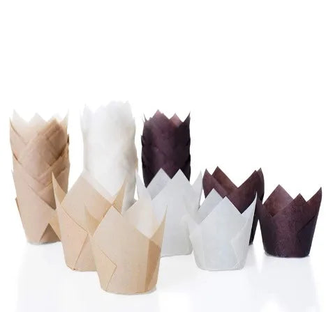 simple style solid color paper cake cups