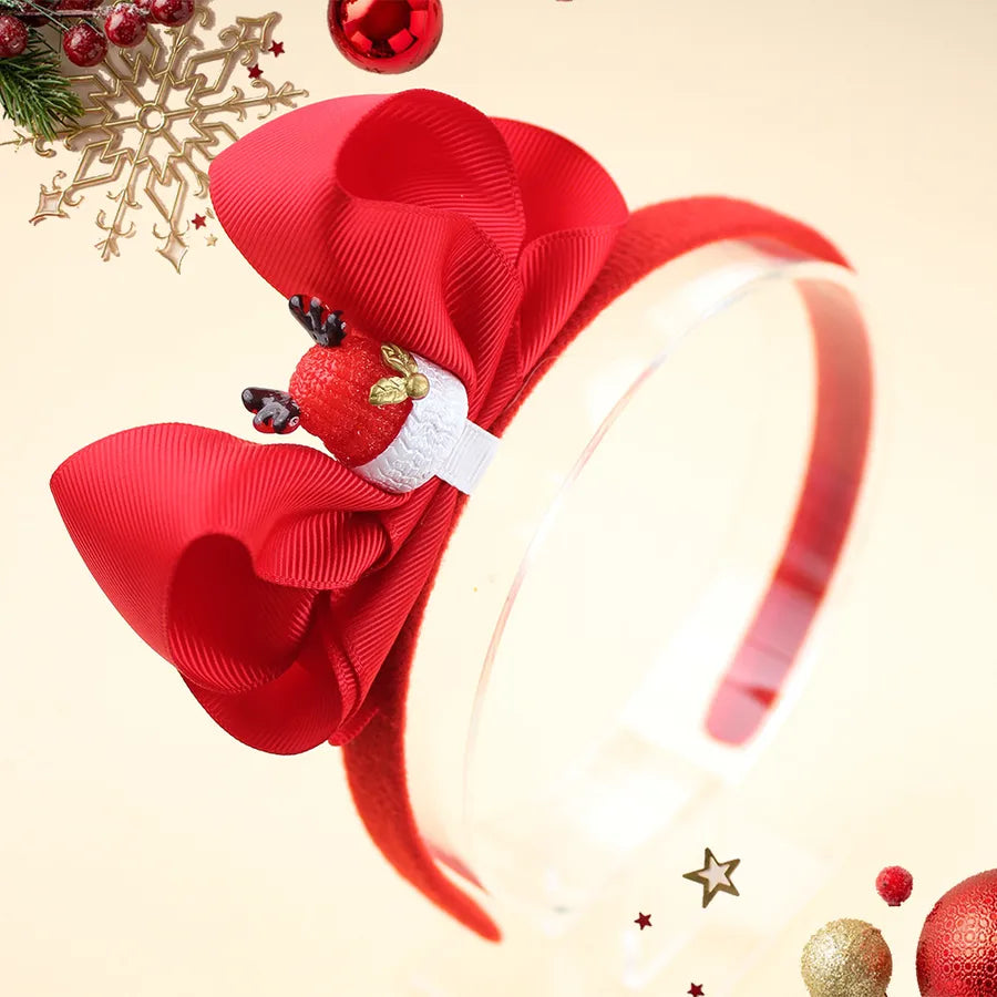 Children's Christmas Party Hairband Cartoon 3D Snowman Santa Claus Accessories Hair Ornaments Festive Butterfly Knot Fabric