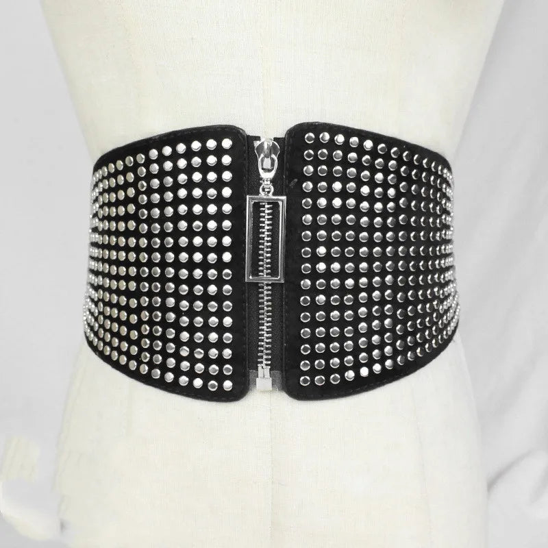 fashion solid color pu leather  women's corset belts