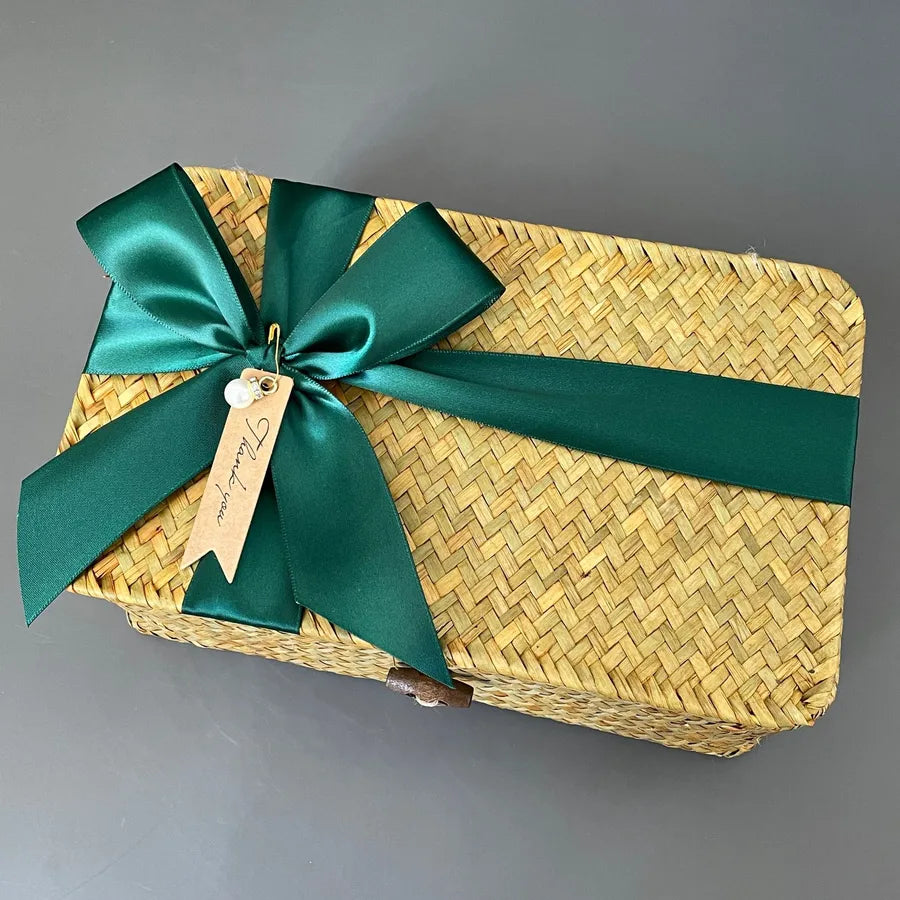 pastoral solid color wood storage box
