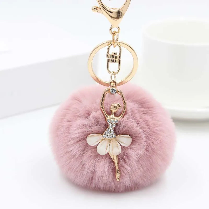 Basic Classic Style Human Plush Women's Bag Pendant Keychain