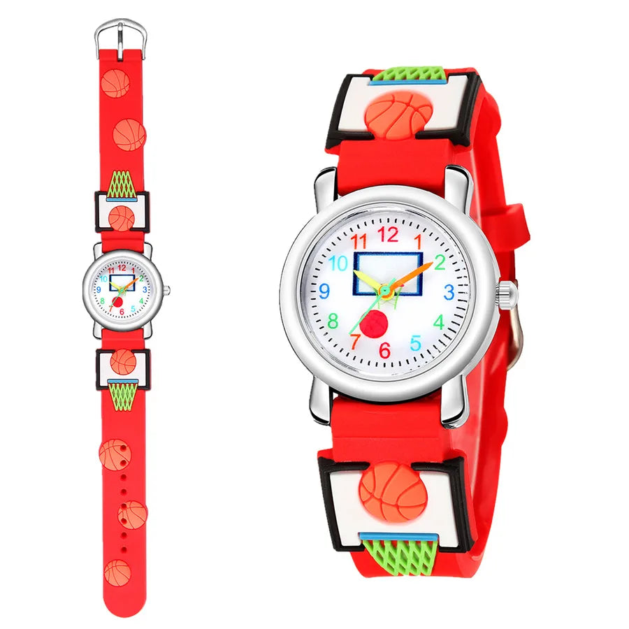 3d embossed children's watch basketball pattern student sports watch elementary sports watch  nihaodropshipping wholesale