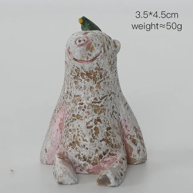 cute cartoon resin ornaments artificial decorations