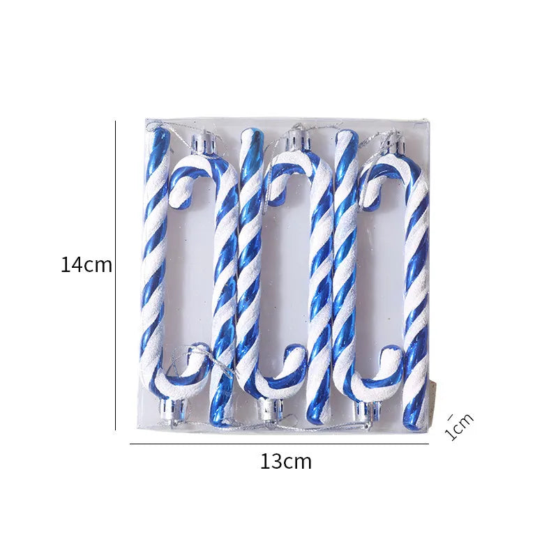 Christmas Tree Decoration Festive Atmosphere Plastic Cane Ornament Hanging Charms Christmas Holiday Decorations