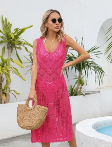 Women's Solid Color Elegant Cover Ups