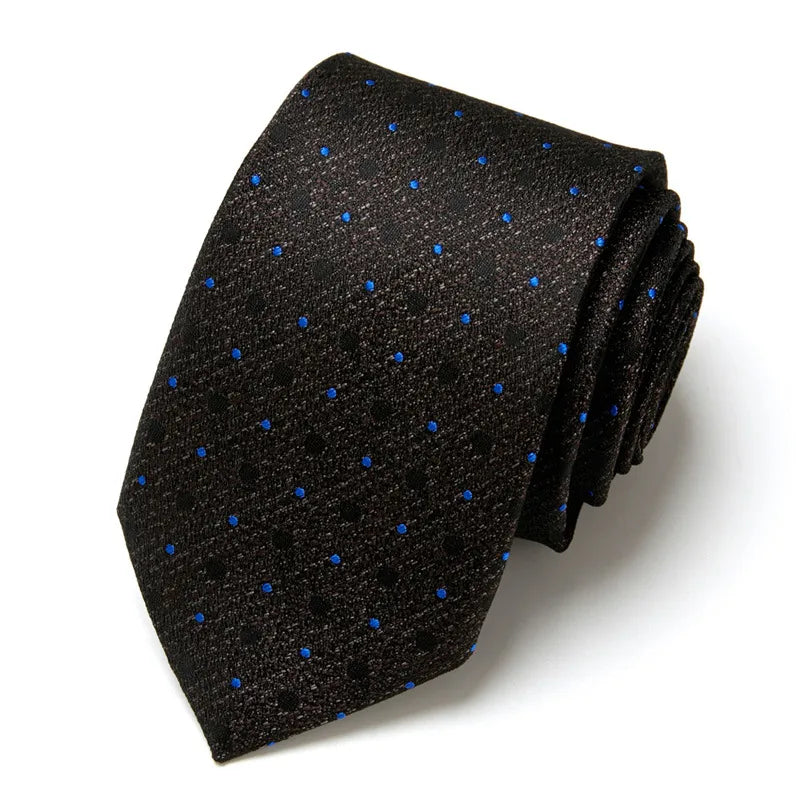 casual geometric waves polyester polyester yarn men's tie