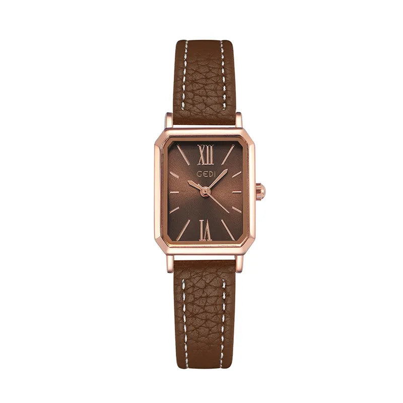 Goldie Simple Niche High-end Women's Watch Korean-style Student Rectangular Watch Retro Elegant Women's Quartz Watch