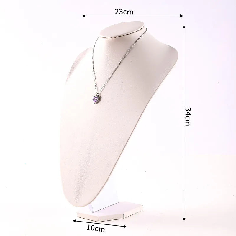 1 Piece PU velvet Classic Style Solid Color Jewelry Display Bust