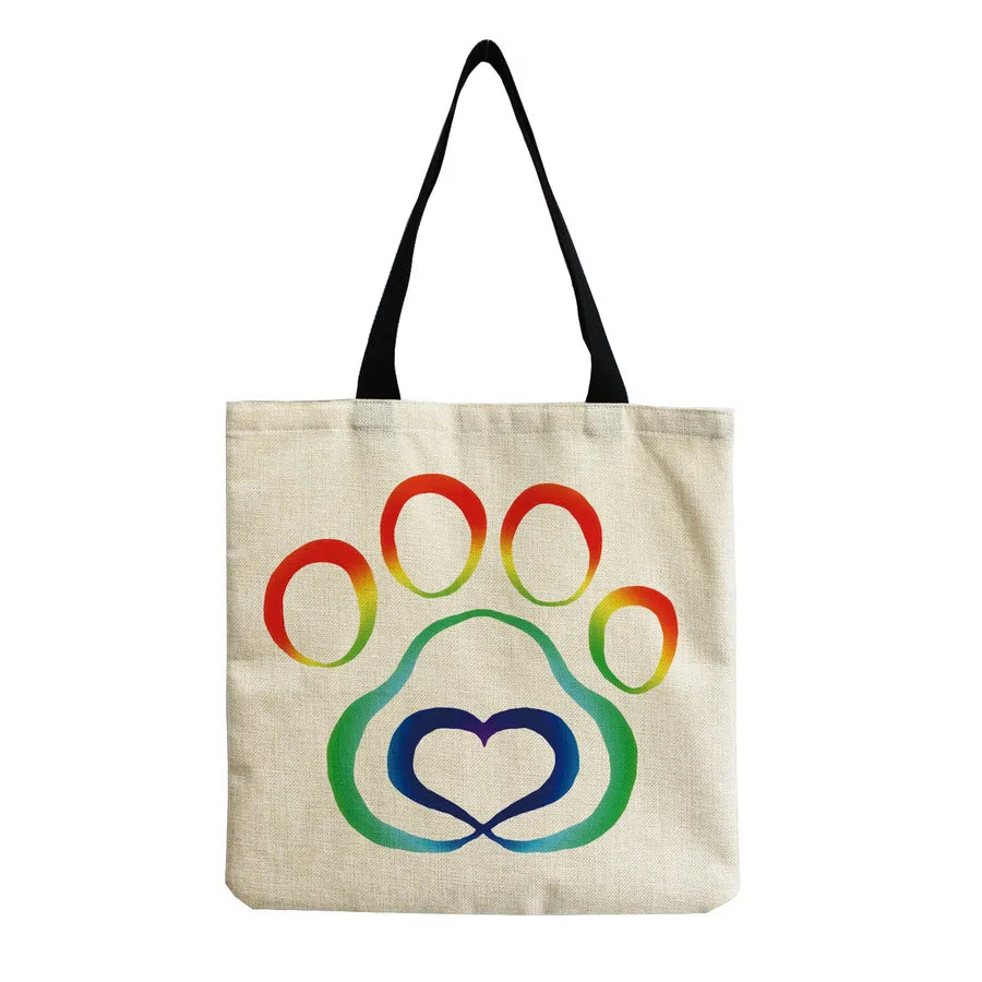 women's simple style letter shopping bags