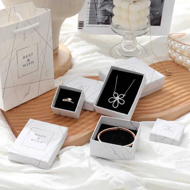 fashion solid color paper jewelry boxes