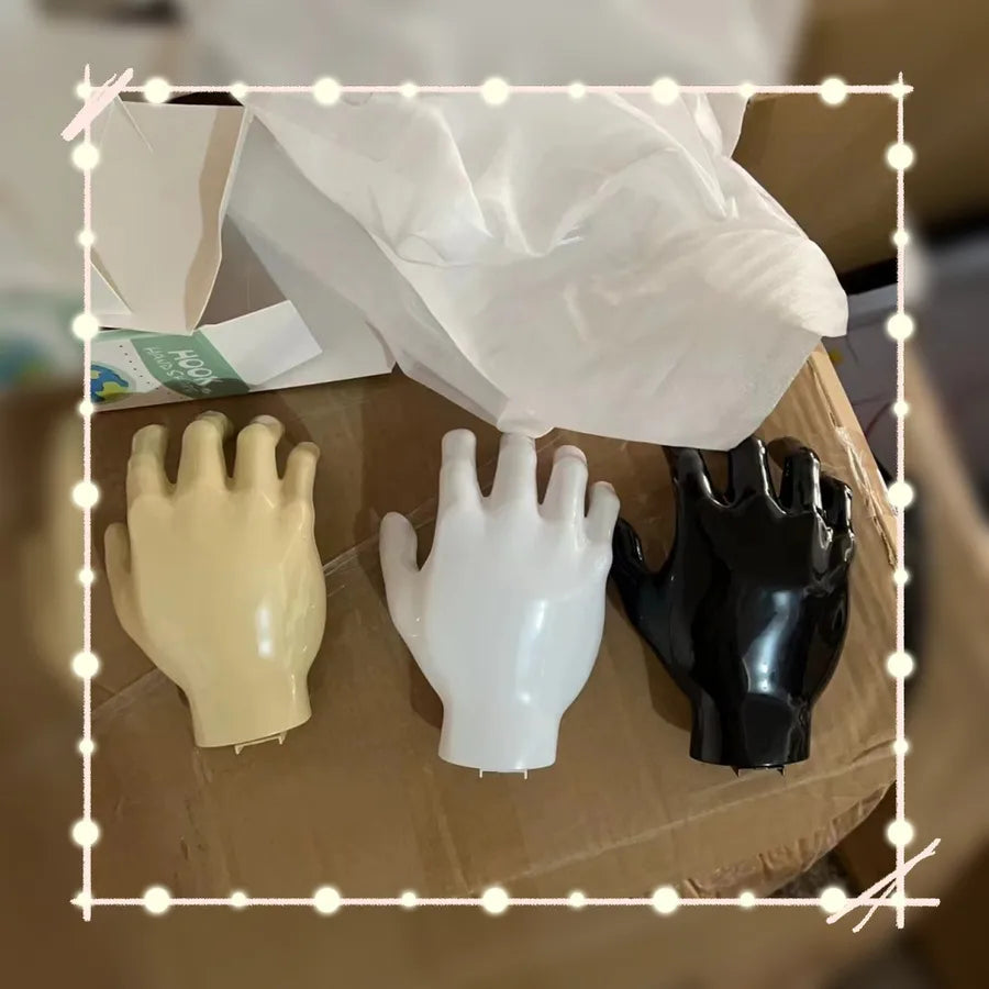 retro hand solid color resin hooks 1 piece